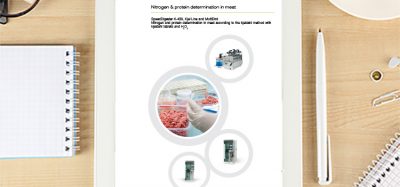 Buchi: Application Note: Nitrogen & protein determination in meat