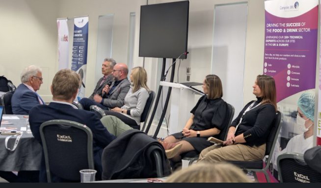 Reformulation realities. From left to right: Andrea Cattaruzza of AndCat; Michael Adams of Campden BRI; Joanne Burns of FDF Scotland; Fleur Key of Costa Coffee; and Joanne Lunn of Waitrose.