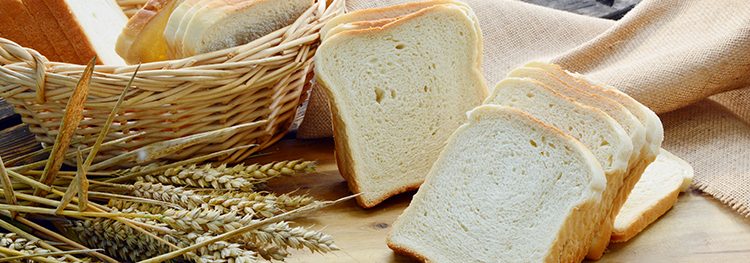 White bread with wheat plant